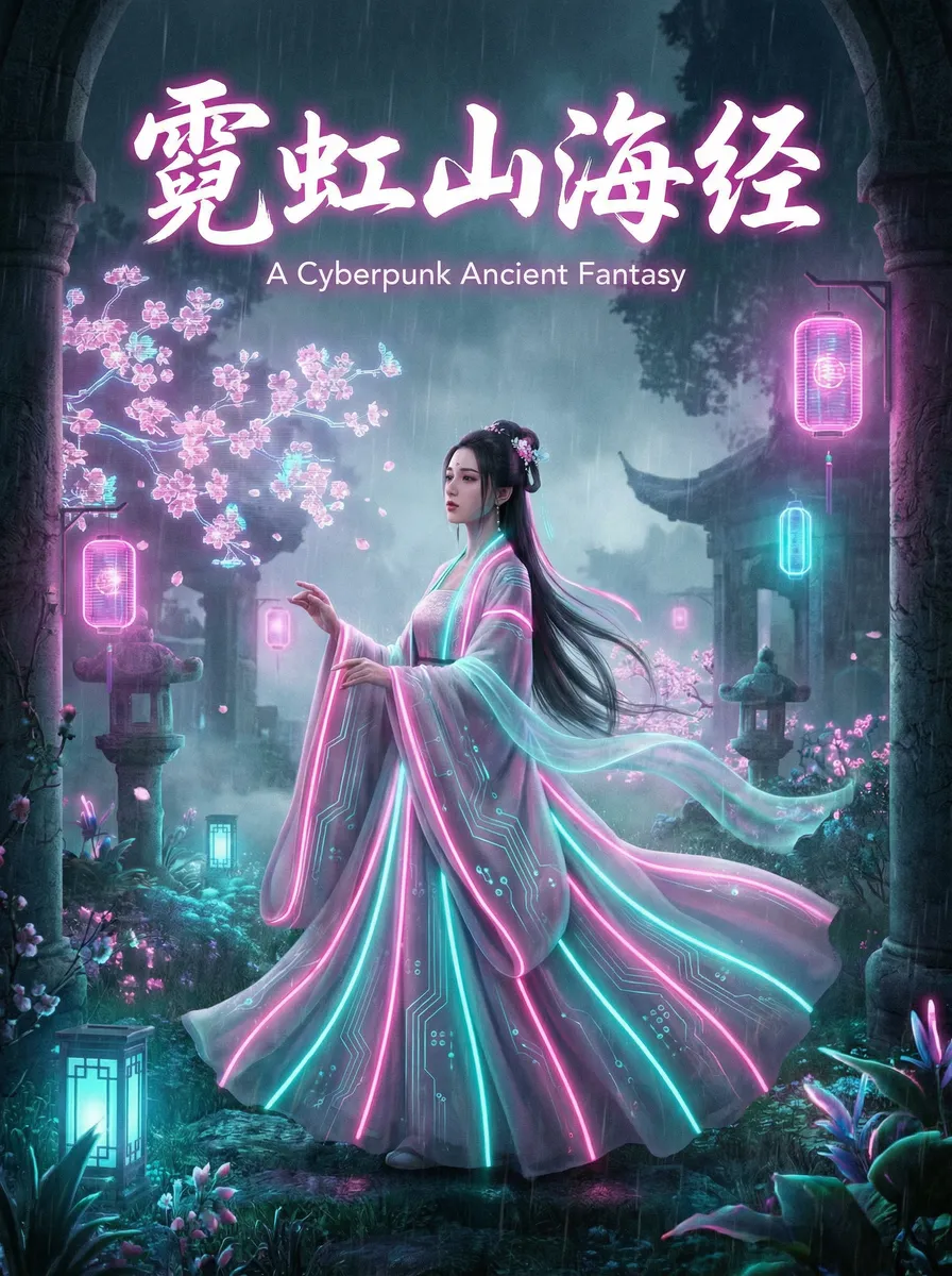 美女总裁的绿帽兵王 古风奇缘短剧 - 霓虹山海经海报